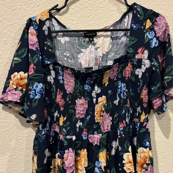 Torrid 00X Floral Midi Dress - Picture 3 of 6